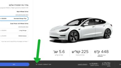 האתר של טסלה עם זמני אספקה ליוני לטסלה מודל 3