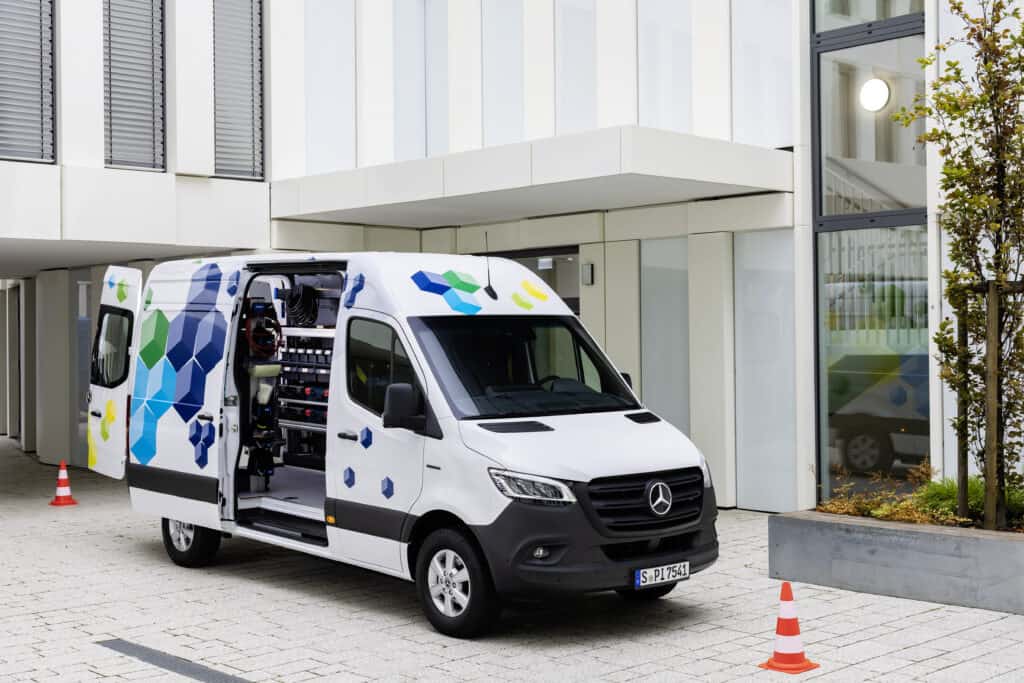 פנים תא המטען של מרצדס ספרינטר חשמלית