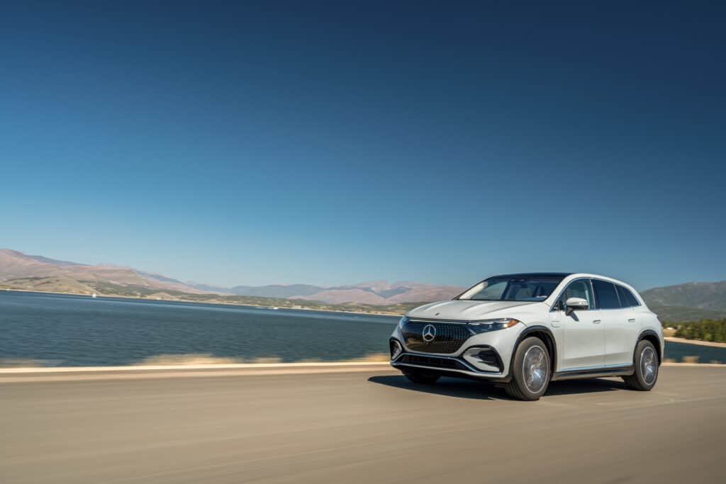 Press Test Drive EQS SUV, 2022, DenverPress Test Drive EQS SUV, 2022, Denver