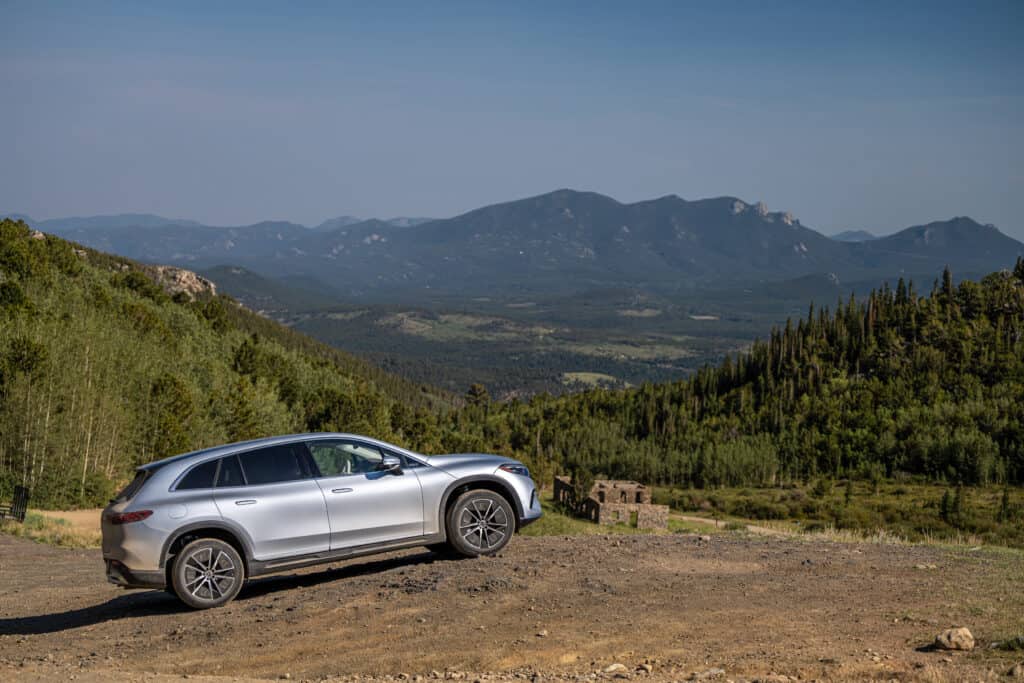 Press Test Drive EQS SUV, 2022, DenverPress Test Drive EQS SUV, 2022, Denver