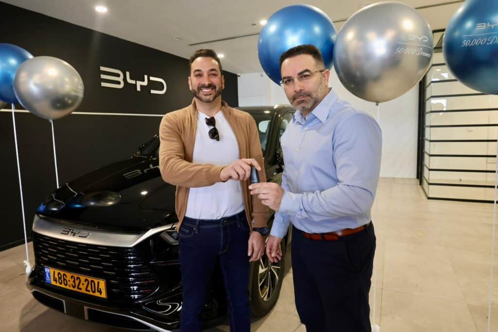 המסירה ה-50 אלף בישראל של מותג BYD