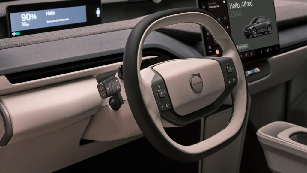 פנים הרכב וסביבת הנהג של וולוו EX60